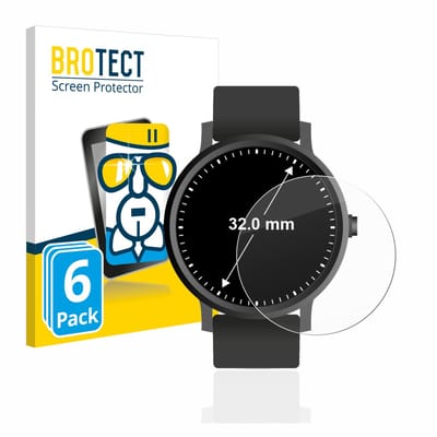Screenprotector 6 Stuks voor Horloges (Rond, ø: 32 mm) Beschermglas transparant