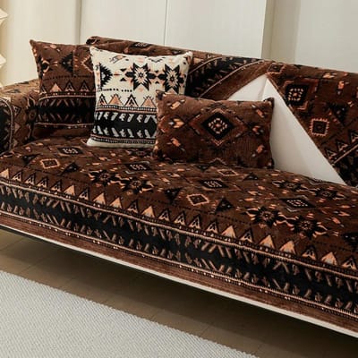Pluche Bankkussen Verdikken Warm Bankmat Handdoek Antislip Bankhoes Huisdier Kind Luxe Zacht Bankdeken Voor Woonkamer Huisdecoratie 1PcPillowCase45X45cm