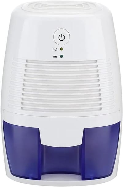 Compacte Luchtontvochtiger - Mini Vochtvreter - Voorkomt Vocht - Automatische Uitschakeling - 500 ml Tank - Wit