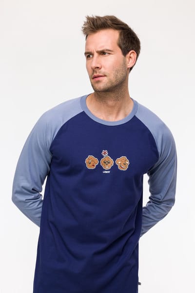 Woody Jongens-Heren Pyjama donkerblauw - maat 092/2J