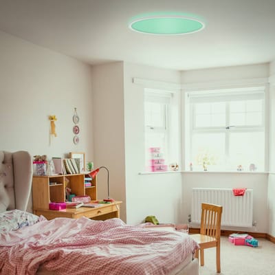 BRILONER SLIM - LED Plafonniére - plafondlamp dimbaar - plafondlamp - RGB - kleurregeling - achtergrondverlichting - incl. afstandsbediening - 22 watt - 2.700 lumen - 4.000 Kelvin - wit