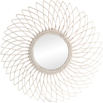 Canal Living - Sunshine ronde spiegel - Ø80 cm - Wandspiegel - Spiegel Ø35 cm - Wit