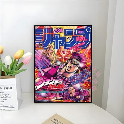 Jojo Anime Bizarre Avontuur Retro Poster Zelfklevende Kunst Waterdicht Papier Sticker Koffiehuis Bar Kamer Muurdecoratie A4 21X30cm  No Frame