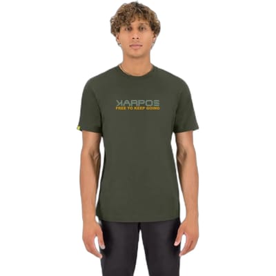 Karpos Loma Cotton T-shirt Met Korte Mouwen Groen L Man
