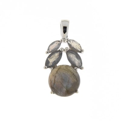 SilverGems Zilveren hanger met Labradoriet edelsteen