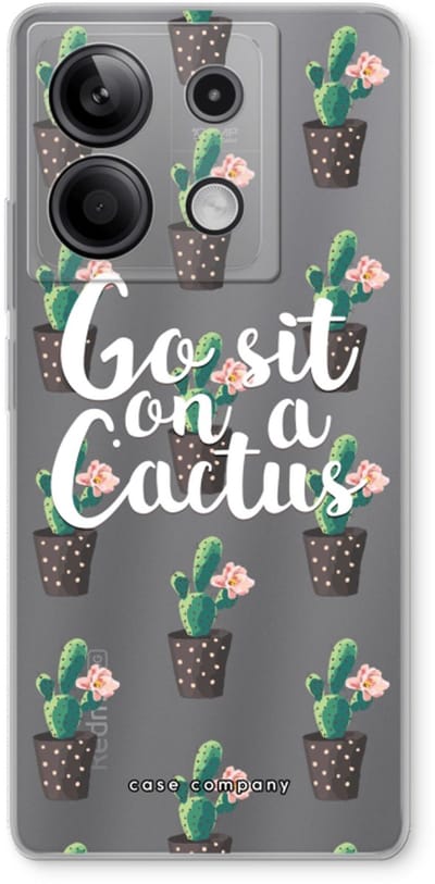 Case Company® - Hoesje geschikt voor Xiaomi Redmi Note 13 5G hoesje - Cactus quote - Soft Cover Telefoonhoesje - Bescherming aan alle Kanten en Schermrand