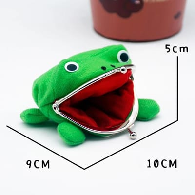 1 porte-monnaie en forme de grenouille, porte-monnaie créatif, porte-monnaie pour enfants, mignon vert