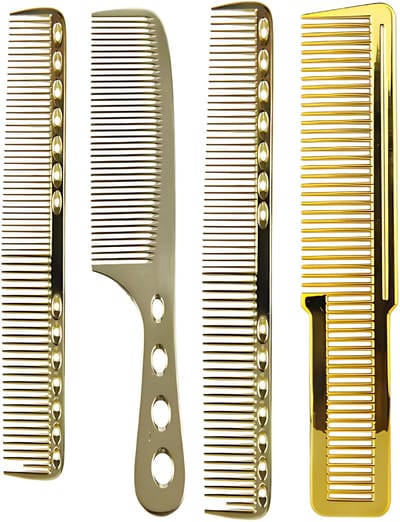 Guardian Beauty Kamset - Aluminium Kam - 4 stuks - Haarstylingtools - Goud