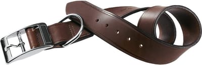 Ferplast VIP Halsband - Leder - Donkerbruin - XS-S - Breedte: 1,5 cm - Nekomtrek: 27-35 cm (GELIEVE ALVORENS BESTELLEN OPMETEN)