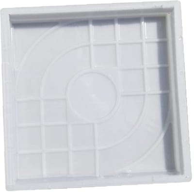 Cementen Bestrating Mal - Stapstenen Mallen Tuin - Tuinpad Aanleggen - Herbruikbaar en Duurzaam - 30x30x6 cm - Wit