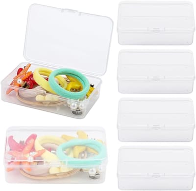 Mini Haarelastiekjes - Transparante Organizers - Kleine Spullen Opbergen - Stof en Vocht Bescherming - 6 Stuks - Transparant