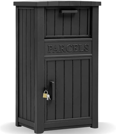 Pakketbrievenbus - Pakketbox - Veilige Pakket Opslag - Antidiefstal Klepsysteem - 42x63x112 cm - Houtnerf