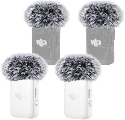 Pack van 4 Micro Windbeschermers voor Lavalier Microfoons en OSMO Pocket 3, Professionele Schuim Popfilter voor Duidelijke Geluidsoverdracht