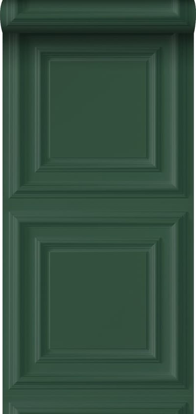 Origin Wallcoverings eco-texture vliesbehang wandpanelen donkergroen - 347831 - 53 cm x 10,05 m