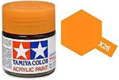 Tamiya Hobbyverf Acrylverf - X-26 Orange Clear - Gloss - Acryl - Verf potje - 10 ml