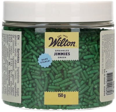 Wilton Jimmies - Groen - 150g - Eetbare Taartdecoratie - Strooisels voor Cakes, Cupcakes en Koekjes
