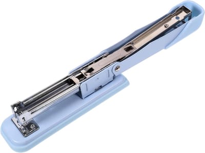 Bureau Nietmachine - Kantoor Nietapparaat - Papier Snel Verwerken - Robuuste Metalen Constructie - 12.5 cm - Hemelsblauw