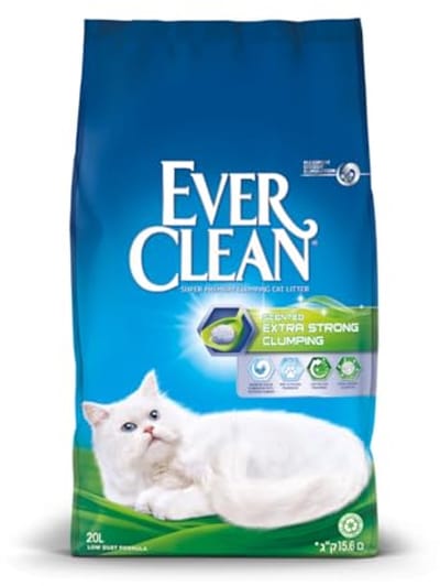 SnelShoppen - Ever Clean Klonteren Kattenbakvulling Extra Sterk Geurend 20L - Klontvormende Kattenbakvulling voor Optimale Geurcontrole en Hygiëne - I