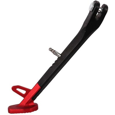 250 MM motorfiets enkelzijdige standaard beenstandaard supporter zwart + rood CNC-legering black
