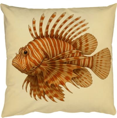 Sierkussens - Kussentjes Woonkamer - 50x50 cm - Strepen - Vis - Rond - Stekels