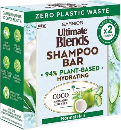 GARNIER ULTRA DOUX - LOVING BLENDS - KOKOS & ALOE VERA - VEGAN - SILICONENVRIJ - ZONDER CONSERVEER MIDDELEN - SHAMPOO BAR - SHAMPOO ZEEP - VOORDEEL - 1 X 60GRAM