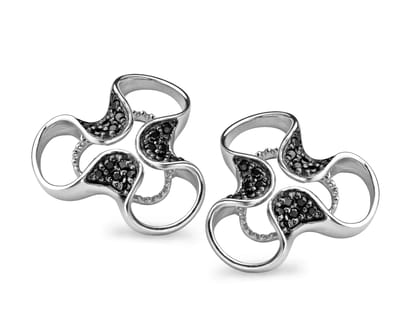 Orphelia Dames 925 Sterling Zilver Set: Ketting-Hanger + Oorbellen - Zilver SET-5032
