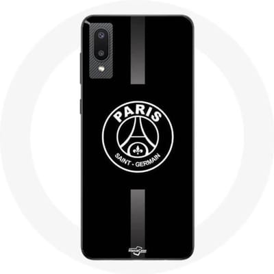 Coque de protection - maniacase - Samsung Galaxy A02 - PSG logo Jordan - Gris fond noir - Souple noir