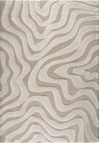 Rugsman Osaka 013.0020.2383 Vloerkleed - 160 x 230 cm - Beige - Rechthoekig - Polyester - Eetkamer, Woonkamer, Slaapkamer - Abstract - Modern