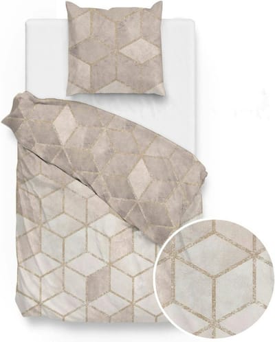 Zohome Siri Dekbedovertrek - Flanel - Eenpersoons - 140x200/220 cm - Natural