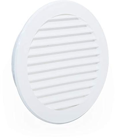 Rond Ventilatierooster met Insectenbescherming - Ø150 mm - Wit