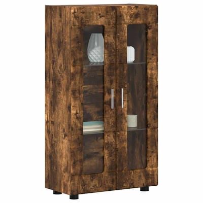 vidaXL - Dressoir - FLORIN - 55,5 - x - 29 - x - 100 - cm - Rook - Eiken - Bewerkt - hout