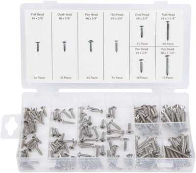 Schroef Assortiment - Schroeven Set - Metaalbewerking - Roestvrij Staal - 140 Stuks - Zilverkleurig