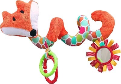 Hencz Toys - Wagenspiraal - Zwart-Wit - Met Lijst - Bijtring