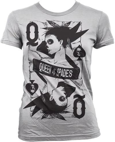 Hybris Queen -of-Spades Girly T-shirt voor dames SH-5-51152-H8-5