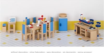 Poppenhuismeubeltjes: MODERNE KEUKEN 30-delig (incl. toebehoren, excl.