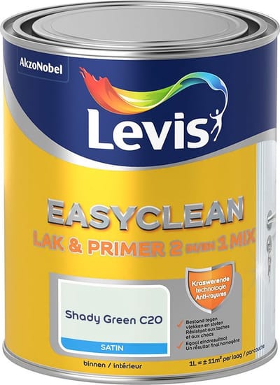 Levis - Easyclean Lak & Primer 2-In-1 Mix - Shady Green C20 - Mengverf - 1 L
