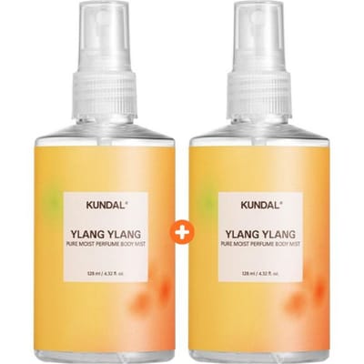 [KUNDAL] Brume Corporelle Pure - Parfum Ylang-Ylang (128ml x 2 pièces) - Hydratation Instantanée & Recharge Florale Romantique