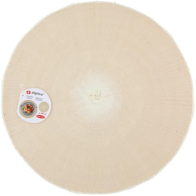 alpina Ronde Placemat 38 cm - Gevlochten Placemat - Papiergaren - Tafelonderlegger - Beige