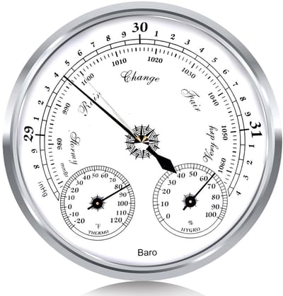 Drie-in-één Buiten Meetinstrument: Barometer, Hygrometer en Thermometer voor Thuis en Kantoor