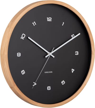 Karlsson Wandklok Modesta - Zwart - 5.5x41.6x41.6cm - Wandklok Modern