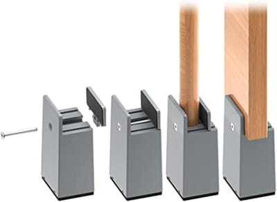 Verstelbare Meubelverhogers - Set van 4 - 10 cm Hoogte - Vloerbescherming