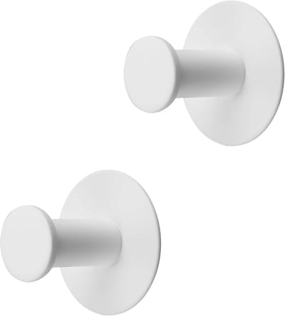 Zelfklevende Handdoekhaken - 2 Stuks Witte Haken zonder Boren - Rvs Haken voor Badkamer, Keuken en Deur - Ideaal voor Handdoeken, Badjassen en Kleding