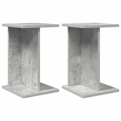 vidaXL - Plantenstand - 2 - st - Betongrijs - 25 - x - 25,5 - x - 40,5 - cm - Bewerkt - hout