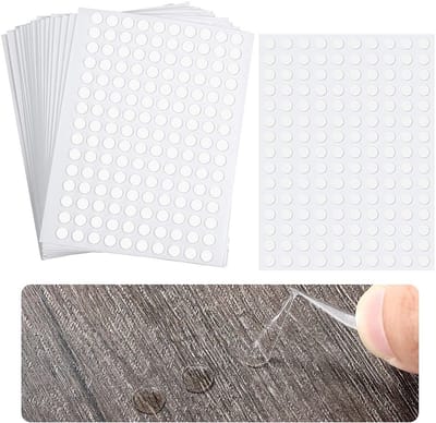Dubbelzijdige plakpunten 10 mm - Sterk en transparant, zonder sporen, waterdicht - Perfect voor knutselprojecten en decoraties
