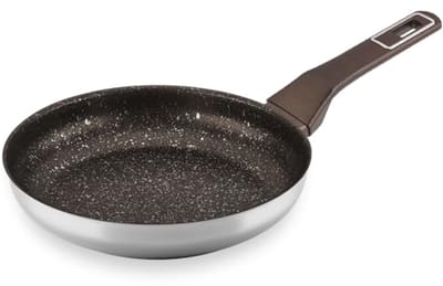 Koekenpan 26cm Roestvrijstaal met Antiaanbaklaag - Geschikt voor Alle Fornuizen