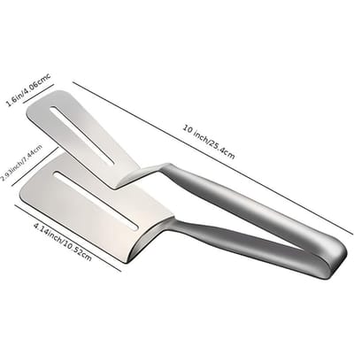 Voedsel Omdraaien Steak Klemmen Roestvrij Staal BBQ Multifunctionele Kooktang Dubbelzijdige Spatel Spatel Tang Klem Biefstuk white