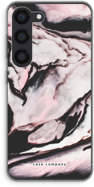 Case Company® - Hoesje geschikt voor Samsung Galaxy S23 hoesje - Roze stroom - Soft Cover Telefoonhoesje - Bescherming aan alle Kanten en Schermrand