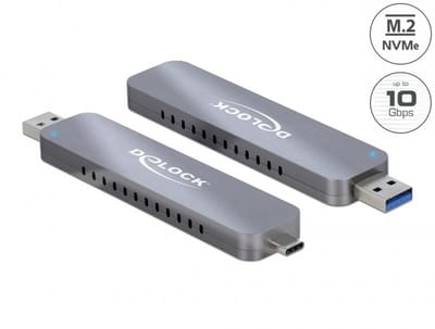 Delock External Enclosure for M.2 NVME PCIe SSD with USB Type-C™ and Type-A male