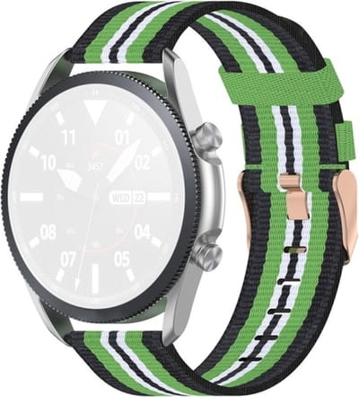 Nylon bandje - geschikt voor Samsung Gear S3 / Galaxy Watch 3 45 mm / Galaxy Watch 46 mm - groen