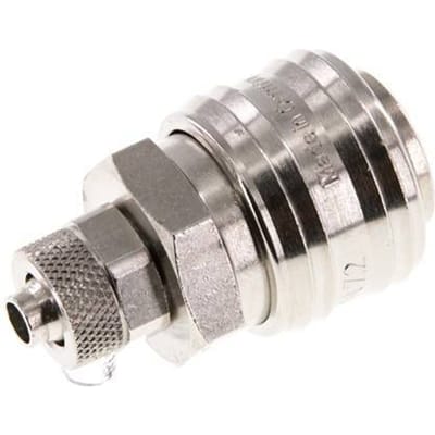 Vernikkeld Messing DN 7.2 (Euro) Luchtkoppeling Snelkoppeling 6x8 mm Push-On